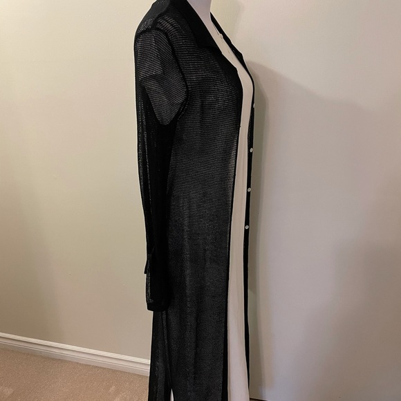 Bedo long semi sheer cardigan with flare sleeves - Picture 4 of 16